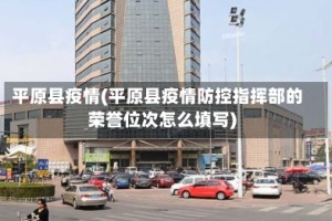 平原县疫情(平原县疫情防控指挥部的荣誉位次怎么填写)