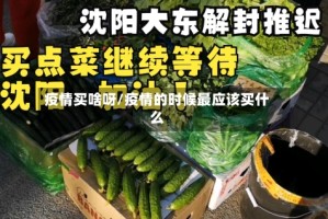 疫情买啥呀/疫情的时候最应该买什么