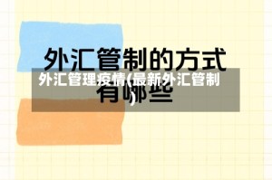 外汇管理疫情(最新外汇管制)