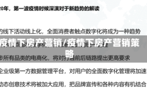 疫情下房产营销/疫情下房产营销策略