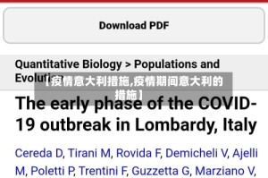【疫情意大利措施,疫情期间意大利的措施】