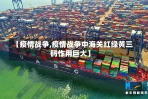 【疫情战争,疫情战争中海关红绿黄三码作用巨大】
