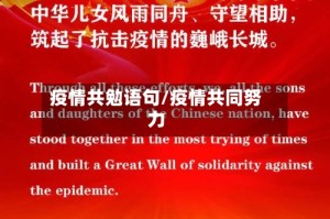 疫情共勉语句/疫情共同努力