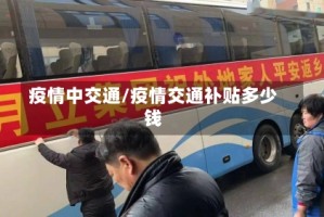疫情中交通/疫情交通补贴多少钱