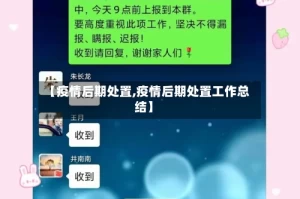 【疫情后期处置,疫情后期处置工作总结】