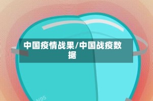 中国疫情战果/中国战疫数据
