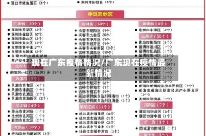 现在广东疫情情况/广东现在疫情最新情况