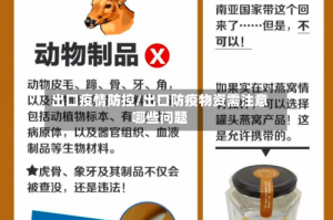 出口疫情防控/出口防疫物资需注意哪些问题