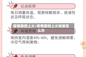 疫情期间上火/疫情期间上火咳嗽怎么办