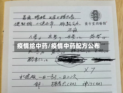 疫情给中药/疫情中药配方公布-第1张图片