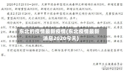 东北的疫情最新疫情(东北疫情最新消息2020今天)-第1张图片