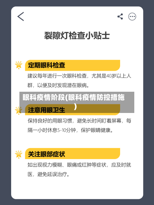 眼科疫情阶段(眼科疫情防控措施)-第1张图片