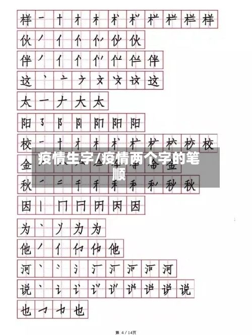 疫情生字/疫情两个字的笔顺-第2张图片