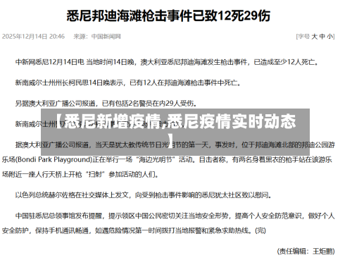 【悉尼新增疫情,悉尼疫情实时动态】-第1张图片