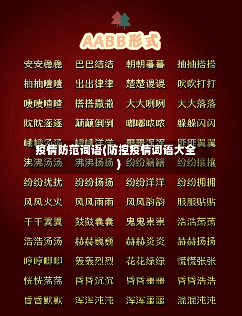 疫情防范词语(防控疫情词语大全)-第1张图片