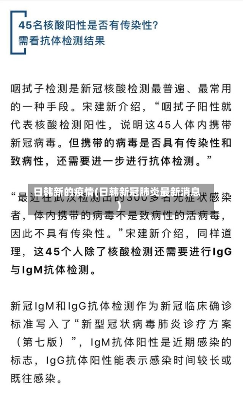 日韩新的疫情(日韩新冠肺炎最新消息)-第2张图片