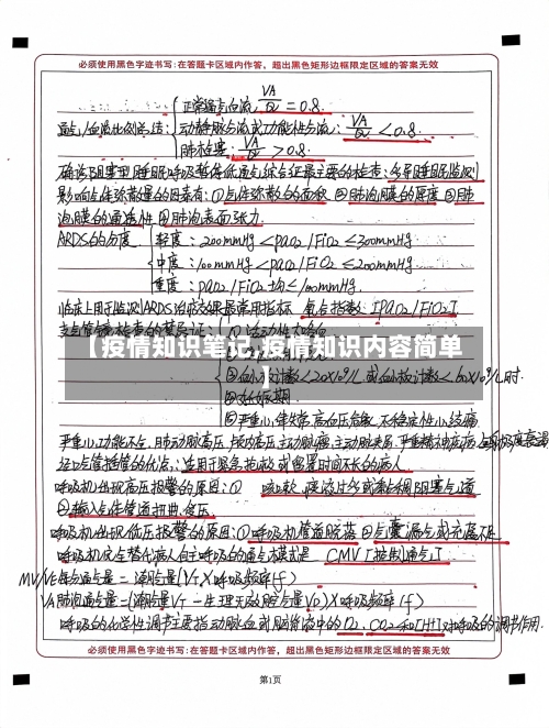 【疫情知识笔记,疫情知识内容简单】-第1张图片