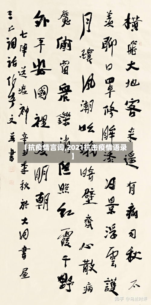 【抗疫情言词,2021抗击疫情语录】-第1张图片