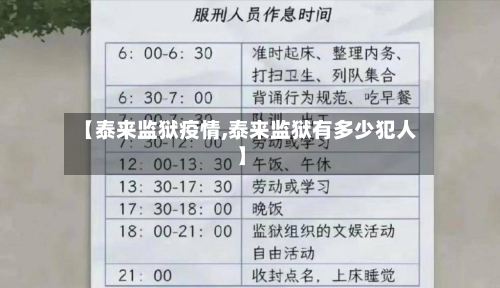 【泰来监狱疫情,泰来监狱有多少犯人】-第3张图片