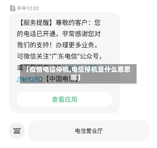 【疫情电信停机,电信停机是什么意思啊】-第1张图片