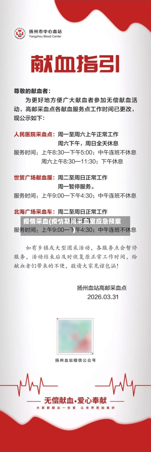 疫情采血(疫情期间采血室应急预案)-第1张图片