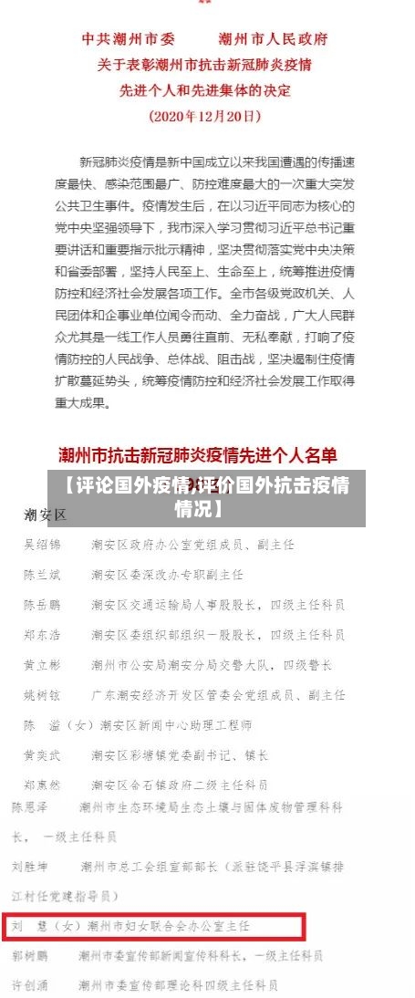 【评论国外疫情,评价国外抗击疫情情况】-第1张图片